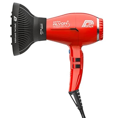 Parlux Pack Alyon avec diffuseur MagicSense, sèche-cheveux professionnel avec ions négatifs, puissant et léger, fabriqué en Italie, couleur rouge