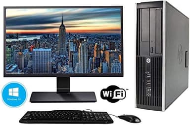 HP Full Station PC 8200 I5 3,1 Ghz 8Go RAM 240Go SSD 10X Ports USB - C0lé WI-FI + Moniteur Dell 2014HF + Clavier et Souris Trust...(Reconditionné)