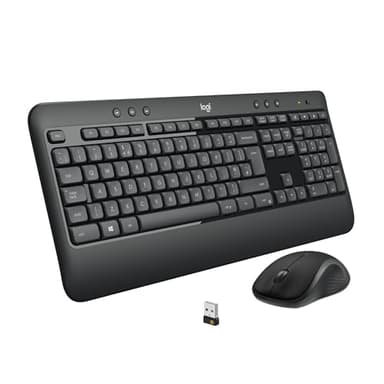 Logitech MK540 Combo Clavier Souris sans Fil Windows, Connexion 2.4 GHz avec Récepteur USB Unifying, Touches Multimédia, Batterie Longue Durée 3 Ans, PC/Portable, Clavier AZERTY Français - Noir