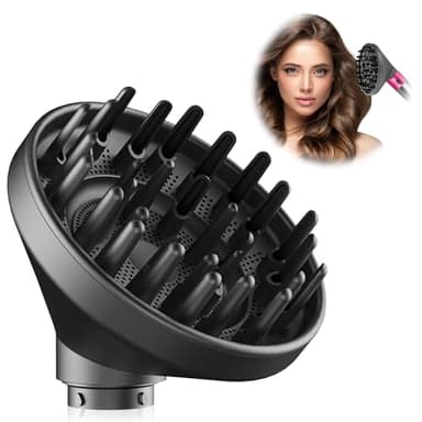 Diffuseur 2 en 1 pour Dyson Airwrap HS01, HS05, transforme le styler en sèche-cheveux, dents larges pour cheveux bouclés et ondulés, réduit les frisottis minimum, portable pour la maison et les