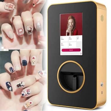 Imprimante 3D Intelligente pour Nail Art, Machine de Peinture pour Nail Art, Identification Intelligente de la Forme et de la Taille des Ongles, avec écran Tactile de 10,1 Pouces