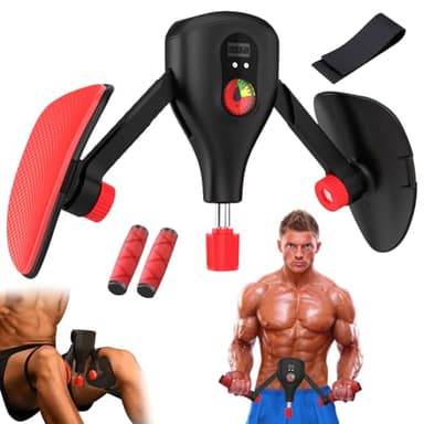Entraîneur de cuisses, fond pelvien pour femme et homme, réglable en angle, avec comptage intelligent, équipement de fitness à la maison, pour l'entraînement des hanches, pour l'entraînement des bras