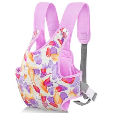Aolso Porte bébé Poupée,Sac à Dos Porte-bébé Accessoire pour poupée pour Poupée de 14-18 Pouces-Mauve (poupée Non Incluse)