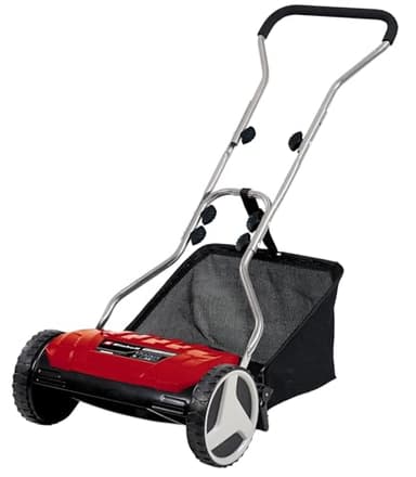 Einhell Tondeuse à Gazon Manuelle GC-HM 38 S-F (Jusqu’à 250 m², réglage de la Hauteur de 13 à 38 mm, bac de ramassage: 26L)
