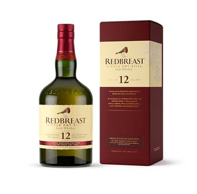 REDBREAST - 12 ans Single Pot Still Whiskey - Notes de Cassis & d'épices douces - A déguster pur - 40% Alcool - Origine : Irlande - 70 cl