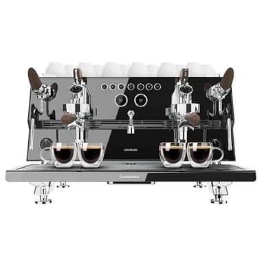 Cecotec Machine a Café Expresso Professionnelle Barista Baristeo Gastro Dark. Pré-Infusion Réglable Pour Extraction Parfaite, 3200 W, Affichage PID, Pompe Rotative 9 Bars, Chaudière Inox 10,5 L