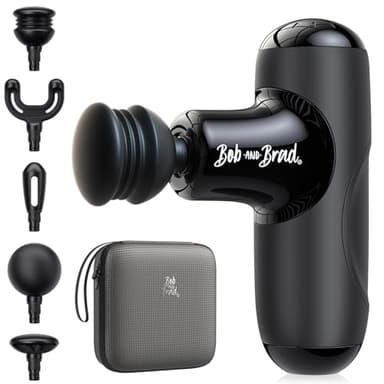 BOB AND BRAD Q2 Mini Pistolet de Massage Musculaire, Masseur Dos et Épaules - Pistolet Masseur Portable & Puissant - Récupération Sport & Bureau, Silencieux, Batterie 2500mAh, Valisette Incluse