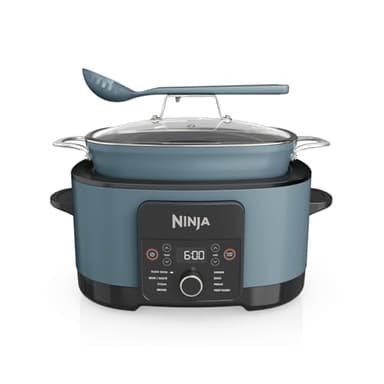 Ninja Foodi PossibleCooker 8 L, Multicuiseur et Mijoteuse 8-en-1, Cuve antiadhésive, Cuillère et Couvercle, Appareil de cuisson, Mijoter, Cuir à la vapeur, Saisir, Rôtir, 8 portions, Gris, MC1001EU
