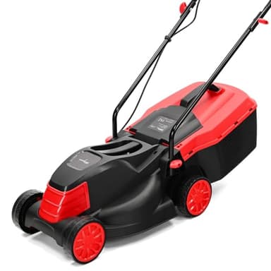 Lehmann Tondeuse à Gazon Électrique, 1200 W, Largeur de Coupe 32 cm, Bac de Ramassage 25 L, Réglage Hauteur de Coupe 3 Positions 25 à 65 mm, Jusqu’à 500 m², 3450 TR/Min