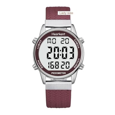 Montre podomètre pour Femme - Montre de Suivi des Pas avec Compteur de Calories - sans Bluetooth - Écran LCD à Grands Chiffres - Montre de Sport avec Compteur de Pas pour la marche-Hearkent-2401