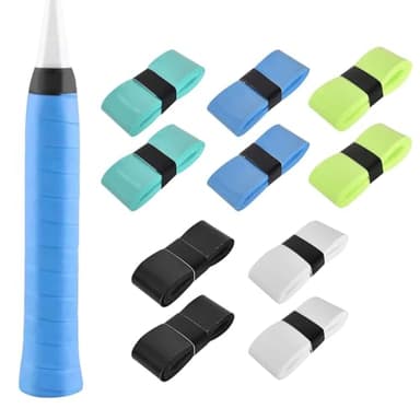 Lot de 10 Ruban Grip pour Raquette de Tennis, Surgrip Tennis, Ruban Adhésif Poignée Raquette de Tennis, Grip Raquette Badminton Anti Transpirant, Recouvrez Votre Raquette, Antidérapant (Multicolore)