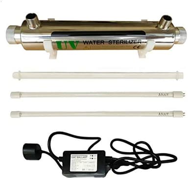 Realgoal 2GPM 16W UV filtre a eau UV purificateurs eau, ajouter supplementaire 1 piece lampe UV