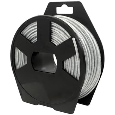 Zeqeey Fil pour Coupe-Bordures Ronde en Acier Robuste Fil pour Débroussailleuse avec Bobine Enroulable, 3 mm x 27 m - 0,12 Pouce
