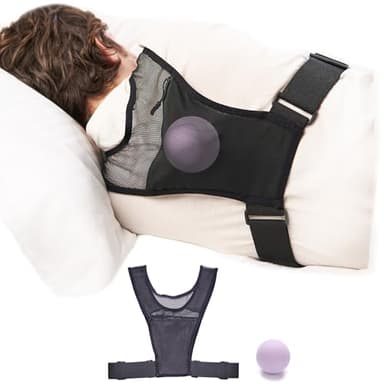 ODOXIA Gilet Anti Ronflement | Appareil Anti Ronflement pour Dormir sur Le Côté | Balle pour Empêcher de Dormir sur Le Dos | Thérapie Positionnelle Apnée du Sommeil | Léger et Réglable