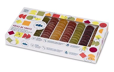 Pâtes de fruits en Pastilles 1 Kg, saveurs (Abricot, Cassis, Fraise, Citron, Poire)