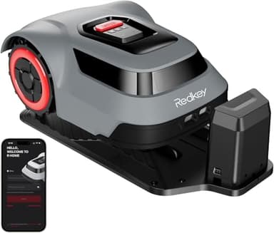 Redkey MGC500 Robot Tondeuse, Max. 800 m², Détection de Rupture de Câble, Pente de montée 45%, Plateau de Lames à Levage Automatique, Contrôle via Application, Sourdine Automatique, pour Jardins