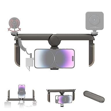 SMALLRIG Cage de Téléphone Universelle Pliable, Smartphone Video Rig Filmmaking Vlogging Cage pour Vidéaste, pour iPhone pour Samsung et Autres Téléphones Android - 4047