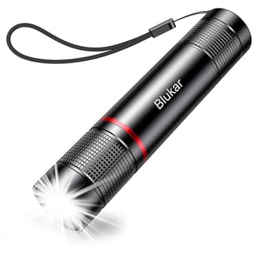 Blukar Lampe Torche LED Rechargeable, 2000LM Lampe de Poche LED Ultra Puissante en Aluminium, 4 Modes d'éclairage & Zoomable, Étanche & Longue Durée pour Camping/Randonnée/Urgence/Coupure de Courant