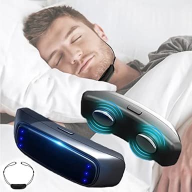 Dispositif Anti-ronflement Électrique, Détection Intelligente du Son Dispositif De Ronflement pour Améliore la Qualité du Sommeil et Soulage la Fatigue, Confortable à Porter
