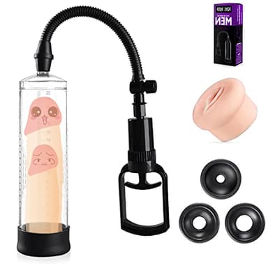 Pompes à Pénis Sex Toys pour Homme avec Vaginette Silicone, Pompe à pénis masculin - Extenseur De Pénis Masculin - Pompe Manuelle - Masturbateurs masculins