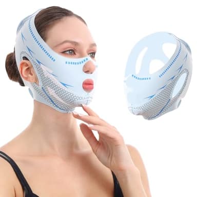 Masque réutilisable V-Line GGUFAY, mentonnière réutilisable, masque facial lifting V-Line, bandage lifting, conçu pour un usage quotidien