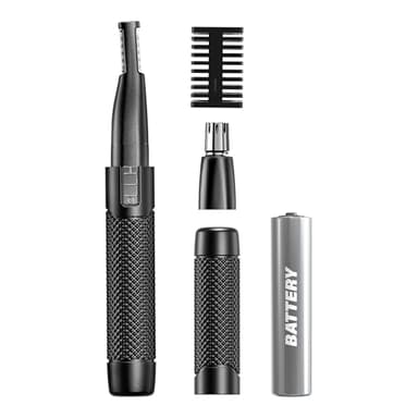 WAHL Manscaper 2 en 1 Tondeuse à sourcils et tondeuse à poils de nez tactique à double face avec batterie au lithium pour hommes