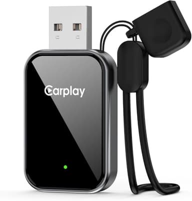 Adaptateur CarPlay sans Fil pour Apple iPhone - 2025 Convertissez Car Play Filaire à sans Fil,USB-A/C Plug & Play,Adaptateur CarPlay Bluetooth pour iPhone iOS 10+ et Voitures avec Car Play Filaire OEM