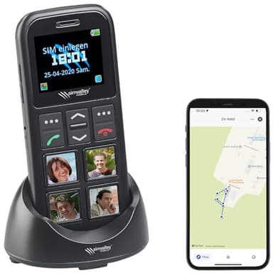 simvalley MOBILE Téléphone Mobile Senior 4G RX-850 avec Appel d'urgence et GPS