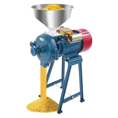 Moulin à Céréales Electrique 2200W pour Grains Maïs Paille Aliments 54kg/h Haute Performance avec Entonnoir en Acier 60 Maille 220V Prise EU
