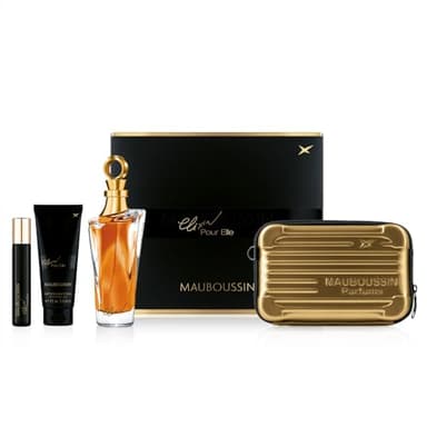 Mauboussin - Coffret Prestige Elixir Pour Elle : Eau de Parfum 100ml, Lait Corps 75ml, Travel Spray 20ml & Sac Bandoulière