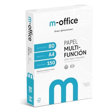 Pack Folios A4 80gr, paquet de 150 feuilles, papier multifonction pour imprimante jet d'encre et laser, feuilles A4 210 x 297 mm idéal pour le bureau et la maison · m-office (150 feuilles)