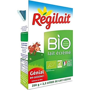 Regilait Lait ecreme en poudre Bio - La boîte de 250g