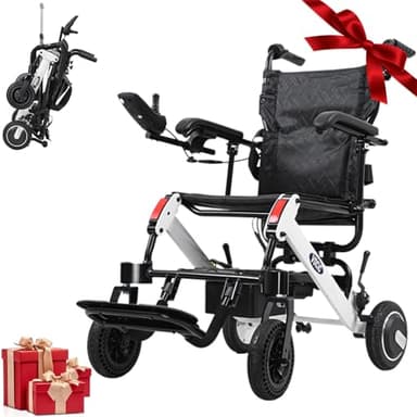 VOCIC V55 Fauteuil roulant electrique pliable ultra leger 21KG, 20KM fauteuil handicapés électrique pour 136kg,Petit chaise roulante électrique d'intérieur,Navigabilité des aéronefs| Garantie 5 ans