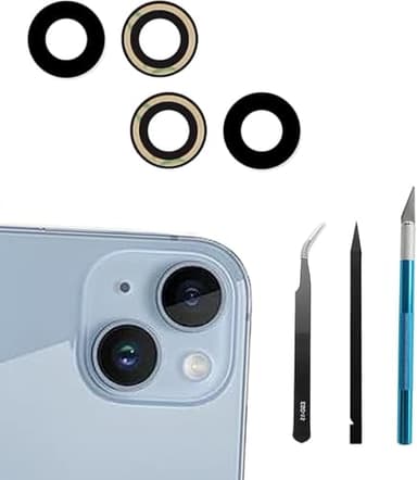 Dakexiong 14/14 Plus Lentille de Rechange pour Appareil Photo arrière 14/14 Plus pour iPhone 14/iPhone 14 Plus Kit d'outils de réparation, Anti-Rayures et étanche