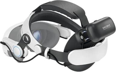 Kkcobvr Q3 Pro Battery Headband 10000mh Compatible avec Meta/Oculus Quest 3 Extension 2-3H durée d'utilisation par réglage des Boutons latéraux Remplacement du Bandeau Elite pour Oculus 3