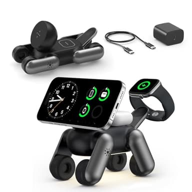 3 in 1 Chargeur Induction pour MagSafe sans Fil pour iPhone Air/17/16/15/14/13/12 Series, pour Apple Watch Series 11/10/9/8/7/6/5/4/3/2/SE/Ultra, pour AirPods Magnétique Charge Rapide