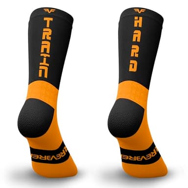 IRREVERENT Chaussettes de Sport Compressives et Hautes pour Running, Crossfit, Cyclisme, Padel, Basket