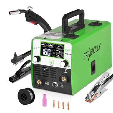 Poste A Souder Fil Fourré Sans Gaz 160A 230V Synergie Des électrodes Poste à Souder 3 en 1 MIG/ARC/Lift TIG IGBT Inverter Souder,MIG160