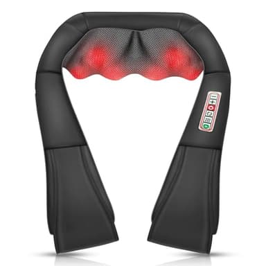 Masseur Cervical Massage Dos et Cou Épaules avec Chauffage,3D Rotation Appareil de Massage Shiatsu Électrique ur Massager Nuque Cervicales Epaule,Cadeaux pour Meres Papa Femme Homme