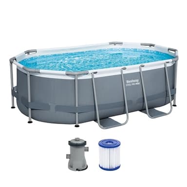 Bestway Steel Pro Max Kit Piscine Hors Sol - 305 cm x 200 cm x 84 cm - Gris