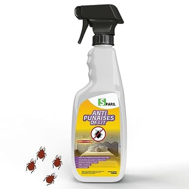 Spray Anti punaise De Lit. Produit Insecticide Puissant 500 Ml. Action Instantanée Longue Durée Pour Éliminer Les Punaises De Lit. Barrage A Insectes Qui Ne Tache Pas. Traitement Efficace Pour Maison