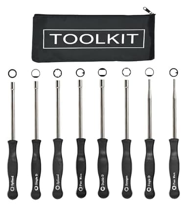 Hippotech Kit d'outils de réglage du carburateur pour Moteur de carburateur 2 Temps commun - Ensemble d'outils de réglage du carburateur Outil de réglage de la Mise au Point du carburateur (8pcs)