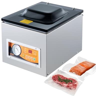 VEVOR Machine à emballer sous vide à chambre 260 W machine d'emballage sous vide taille compacte 260 mm dans la cuisine domestique et pour un usage commercial pour aliments humides, viandes, marinades