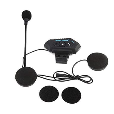 Kit Main Libre Moto, Casque Bluetooth, Intercom Moto, Accessoire pour Casque Telecommande, 1 Paire Casque Bluetooth BT Casque Haut-parleurs Soutien Appels Mains Libres