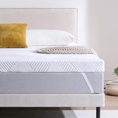 Twirest Surmatelas 140 x 190CM, Épaisseur 7,5CM, Mousse Mémoire à Gel, Confortable et Respirant, avec Design Antidérapant et Housse de Matelas Amovible et Lavable
