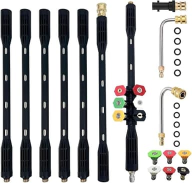 Lot de 10 rallonges nettoyeur haute pression Karcher adaptateur compatible K2, K3, K4, K5, K6, K7 4000 PSI Lance d'extension