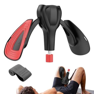 Appareil d’Exercice du Plancher Pelvien et du Périné, Kegel Réglable 35 kg pour Cuisses et Hanches, Équipement de Renforcement à Domicile pour Femmes et Hommes, Post-Partum, avec Bande – Noir