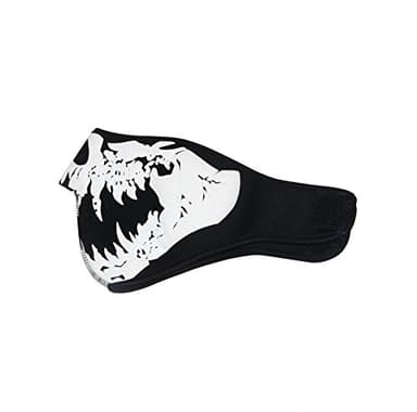 ThreeH Demi Visage Masque Moto crâne Hommes Femmes Coupe-Vent Ski Visage Couverture FM09D