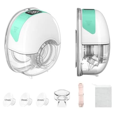 HyAdierTech Tire Lait Main Libre Portatif, Tire-Lait Électrique Sans Fil, Extracteur de Lait Rechargeable pour l'allaitement, 4 Modes et 12 Niveaux, Affichage LED, Sans BPA, Silencieux (vert)