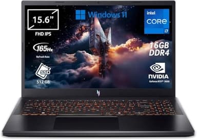 acer Nitro V 15 I PC Portable Gaming 15.6" FHD 165Hz I Intel Core i7-13620H 13è gén. I NVIDIA GeForce RTX 5050 I 16Go RAM I 512Go SSD I Windows 11 Home I Noir I Clavier FR AZERTY I ANV15-52-76H1